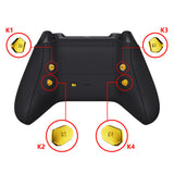 eXtremeRate Chrome Gold Replacement Redesigned K1 K2 K3 K4 Back Buttons Paddles & Toggle Switch for Xbox Series X/S Controller eXtremerate Hope Remap Kit - Controller & Hope Remap Board NOT Included - DX3D4001