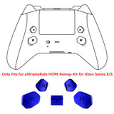 eXtremeRate Chrome Blue Replacement Redesigned K1 K2 K3 K4 Back Buttons Paddles & Toggle Switch for Xbox Series X/S Controller eXtremerate Hope Remap Kit - Controller & Hope Remap Board NOT Included - DX3D4004