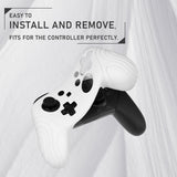 PlayVital Samurai Edition Ergonomic Silicone Skin Protective Case for Nintendo Switch Pro Controller, Soft Anti-slip Controller Grip Protector for Nintendo Switch Pro with Thumb Grip Caps - White - EBNPP001