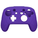 PlayVital Samurai Edition Ergonomic Silicone Skin Protective Case for Nintendo Switch Pro Controller, Soft Anti-slip Controller Grip Protector for Nintendo Switch Pro with Thumb Grip Caps - Purple - EBNPP003