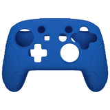 PlayVital Samurai Edition Ergonomic Silicone Skin Protective Case for Nintendo Switch Pro Controller, Soft Anti-slip Controller Grip Protector for Nintendo Switch Pro with Thumb Grip Caps - Blue - EBNPP004