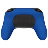 PlayVital Samurai Edition Ergonomic Silicone Skin Protective Case for Nintendo Switch Pro Controller, Soft Anti-slip Controller Grip Protector for Nintendo Switch Pro with Thumb Grip Caps - Blue - EBNPP004