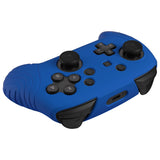 PlayVital Samurai Edition Ergonomic Silicone Skin Protective Case for Nintendo Switch Pro Controller, Soft Anti-slip Controller Grip Protector for Nintendo Switch Pro with Thumb Grip Caps - Blue - EBNPP004