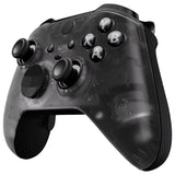 eXtremeRate Clear Black Faceplate Cover, Front Housing Shell Case Replacement Kit for Xbox One Elite Series 2 Controller Model 1797 and Core Model 1797 - Thumbstick Accent Rings Included - ELM508