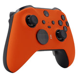 eXtremeRate Orange Soft Touch Grip Faceplate Cover, Front Housing Shell Case Replacement Kit for Xbox One Elite Series 2 Controller Model 1797 and Core Model 1797 - Thumbstick Accent Rings Included - ELP304