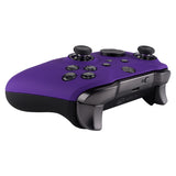 eXtremeRate Purple Soft Touch Grip Faceplate Cover, Front Housing Shell Case Replacement Kit for Xbox One Elite Series 2 Controller Model 1797 and Core Model 1797 - Thumbstick Accent Rings Included - ELP307