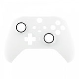 eXtremeRate White Grip Faceplate Cover, Front Housing Shell Case Replacement Kit for Xbox One Elite Series 2 Controller Model 1797 - Thumbstick Accent Rings Included - ELP308