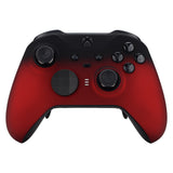 eXtremeRate Shadow Scarlet Red Soft Touch Grip Faceplate Cover, Front Housing Shell Case Replacement Kit for Xbox One Elite Series 2 Controller Model 1797 and Core Model 1797 - Thumbstick Accent Rings Included - ELP319