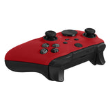 eXtremeRate Passion Red Soft Touch Grip Faceplate Cover, Front Housing Shell Case Replacement Kit for Xbox One Elite Series 2 Controller Model 1797 and Core Model 1797 - Thumbstick Accent Rings Included - ELP332