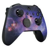 eXtremeRate Nebula Galaxy Patterned Faceplate Cover, Soft Touch Front Housing Shell Case Replacement Kit for Xbox One Elite Series 2 Controller Model 1797 and Core Model 1797 - Thumbstick Accent Rings Included - ELT101