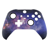 eXtremeRate Nebula Galaxy Patterned Faceplate Cover, Soft Touch Front Housing Shell Case Replacement Kit for Xbox One Elite Series 2 Controller Model 1797 and Core Model 1797 - Thumbstick Accent Rings Included - ELT101