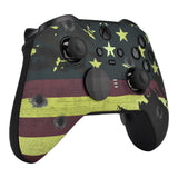 eXtremeRate US Flag The Stars & Stripes Patterned Faceplate Cover, Soft Touch Front Housing Shell Case Replacement Kit for Xbox One Elite Series 2 Controller Model 1797 and Core Model 1797 - Thumbstick Accent Rings Included - ELT114