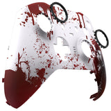 eXtremeRate Blood Zombie Style Faceplate Cover, Soft Touch Front Housing Shell Case Replacement Kit for Xbox One Elite Series 2 Controller Model 1797 and Core Model 1797 - Thumbstick Accent Rings Included - ELT139