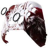 eXtremeRate Blood Zombie Style Faceplate Cover, Soft Touch Front Housing Shell Case Replacement Kit for Xbox One Elite Series 2 Controller Model 1797 and Core Model 1797 - Thumbstick Accent Rings Included - ELT139