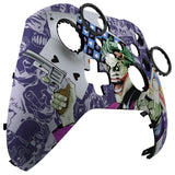 eXtremeRate Clown Cards Style Faceplate Cover, Soft Touch Front Housing Shell Case Replacement Kit for Xbox One Elite Series 2 Controller Model 1797 - Thumbstick Accent Rings Included - ELT141