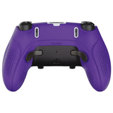 PlayVital Ninja Edition Anti-Slip Half-Covered Silicone Cover Skin for ps5 Edge Controller, Ergonomic Protector Soft Rubber Case for ps5 Edge Wireless Controller with Thumb Grip Caps - Purple - EYPFP007