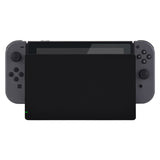 eXtremeRate Black Custom Faceplate for Nintendo Switch Charging Dock, Soft Touch Grip DIY Replacement Housing Shell for Nintendo Switch Dock - Dock NOT Included - FDP310