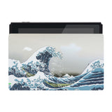 eXtremeRate Custom Soft Touch Grip Faceplate for Nintendo Switch Dock, The Great Wave Patterned DIY Replacement Housing Shell for Nintendo Switch Dock - Dock NOT Included - FDT104