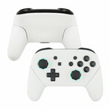 eXtremeRate White Faceplate Backplate Handles Cover, Octagonal Gated Sticks Design DIY Replacement Grip Housing Shell for Nintendo Switch Pro Controller- Controller NOT Included - FRE604