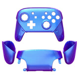 eXtremeRate Chameleon Purple Blue Faceplate Backplate Handles Cover, Octagonal Gated Sticks Design DIY Replacement Grip Housing Shell for NS Switch Pro Controller - Controller NOT Included - FRE607