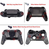 eXtremeRate Scarlet Red Faceplate Backplate Handles Cover, Octagonal Gated Sticks Design DIY Replacement Grip Housing Shell for NS Switch Pro Controller - Controller NOT Included - FRE609