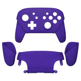 eXtremeRate Purple Faceplate Backplate Handles Cover, Octagonal Gated Sticks Design DIY Replacement Grip Housing Shell for NS Switch Pro Controller - Controller NOT Included - FRE613