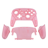 eXtremeRate Cherry Pink Faceplate Backplate Handles for Nintendo Switch Pro Controller, DIY Replacement Grip Housing Shell Cover for Nintendo Switch Pro - Controller NOT Included - FRM507