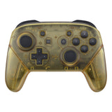 eXtremeRate Amber Yellow Faceplate Backplate Handles for Nintendo Switch Pro Controller, DIY Replacement Grip Housing Shell Cover for Nintendo Switch Pro - Controller NOT Included - FRM509