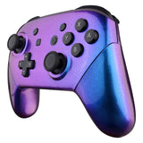 eXtremeRate Chameleon Faceplate Backplate Handles for NS Switch Pro Controller, Purple Blue DIY Replacement Grip Housing Shell Cover for NS Switch Pro - Controller NOT Included - FRP301