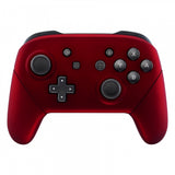 eXtremeRate Red Faceplate Backplate Handles for Nintendo Switch Pro Controller, Soft Touch DIY Replacement Grip Housing Shell Cover for Nintendo Switch Pro - Controller NOT Included - FRP302