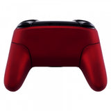 eXtremeRate Red Faceplate Backplate Handles for Nintendo Switch Pro Controller, Soft Touch DIY Replacement Grip Housing Shell Cover for Nintendo Switch Pro - Controller NOT Included - FRP302