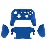 eXtremeRate Blue Faceplate Backplate Handles for Nintendo Switch Pro Controller, Soft Touch DIY Replacement Grip Housing Shell Cover for Nintendo Switch Pro - Controller NOT Included - FRP304