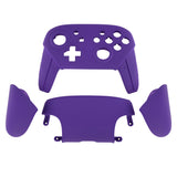 eXtremeRate Purple Faceplate Backplate Handles for Nintendo Switch Pro Controller, Soft Touch DIY Replacement Grip Housing Shell Cover for Nintendo Switch Pro - Controller NOT Included - FRP305