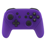 eXtremeRate Purple Faceplate Backplate Handles for Nintendo Switch Pro Controller, Soft Touch DIY Replacement Grip Housing Shell Cover for Nintendo Switch Pro - Controller NOT Included - FRP305