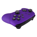 eXtremeRate Purple Faceplate Backplate Handles for Nintendo Switch Pro Controller, Soft Touch DIY Replacement Grip Housing Shell Cover for Nintendo Switch Pro - Controller NOT Included - FRP305