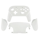 eXtremeRate White Faceplate Backplate Handles for Nintendo Switch Pro Controller, DIY Replacement Grip Housing Shell Cover for Nintendo Switch Pro - Controller NOT Included - FRP306