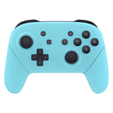 eXtremeRate Heaven Blue Faceplate Backplate Handles for Nintendo Switch Pro Controller, DIY Replacement Grip Housing Shell Cover for Nintendo Switch Pro - Controller NOT Included - FRP308