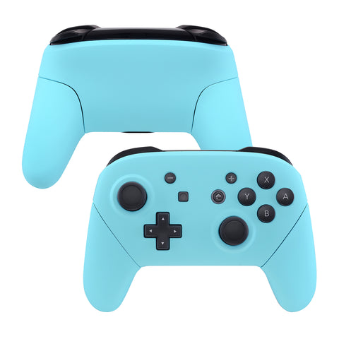 eXtremeRate Heaven Blue Faceplate Backplate Handles for Nintendo Switch Pro Controller, DIY Replacement Grip Housing Shell Cover for Nintendo Switch Pro - Controller NOT Included - FRP308