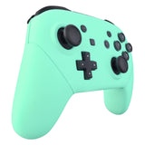 eXtremeRate Mint Green Faceplate Backplate Handles for Nintendo Switch Pro Controller, DIY Replacement Grip Housing Shell Cover for Nintendo Switch Pro - Controller NOT Included - FRP309