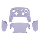 eXtremeRate Light Violet Faceplate Backplate Handles for Nintendo Switch Pro Controller, DIY Replacement Grip Housing Shell Cover for Nintendo Switch Pro - Controller NOT Included - FRP310