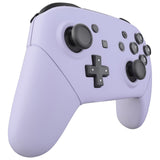 eXtremeRate Light Violet Faceplate Backplate Handles for Nintendo Switch Pro Controller, DIY Replacement Grip Housing Shell Cover for Nintendo Switch Pro - Controller NOT Included - FRP310