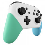 eXtremeRate White Faceplate Backplate Mint Green Heaven Blue Handles for Nintendo Switch Pro Controller, DIY Replacement Grip Housing Shell Cover for Nintendo Switch Pro - Controller NOT Included - FRP313