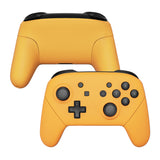 eXtremeRate Caution Yellow Faceplate Backplate Handles for NS Switch Pro Controller, Soft Touch DIY Replacement Grip Housing Shell Cover for NS Switch Pro - Controller NOT Included - FRP318