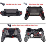 eXtremeRate Passion Red Faceplate Backplate Handles for NS Switch Pro Controller, Soft Touch DIY Replacement Grip Housing Shell Cover for NS Switch Pro - Controller NOT Included - FRP332