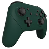 eXtremeRate Forest Green Faceplate Backplate Handles for NS Switch Pro Controller, Soft Touch DIY Replacement Grip Housing Shell Cover for NS Switch Pro - Controller NOT Included - FRP354