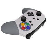 eXtremeRate SFC SNES Classic EU Style Faceplate Backplate Handles for NS Switch Pro Controller - Controller NOT Included - FRT103