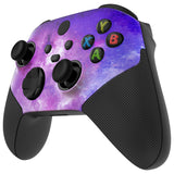 eXtremeRate Nebula Galaxy ASR Version Performance Rubberized Grip Front Housing Shell  with Accent Rings for Xbox Series X/S Controller - FX3C1003