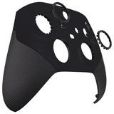 eXtremeRate Black ASR Version Performance Rubberized Grip Front Housing Shell  with Accent Rings for Xbox Series X/S Controller - FX3C3001