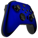 eXtremeRate Replacement Front Housing Shell for Xbox Series X Controller, Chrome Blue Custom Cover Faceplate for Xbox Series S Controller - Controller NOT Included - FX3D404