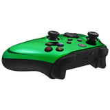 eXtremeRate Chrome Green Replacement Front Housing Shell for Xbox Series X / S Controller, Custom Cover Faceplate for Xbox Core Controller - Controller NOT Included - FX3D406